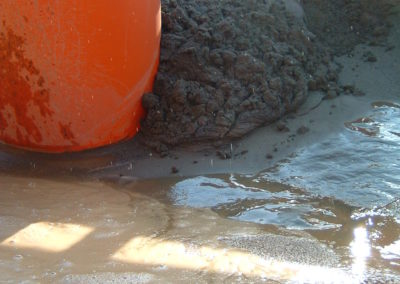 Ortner sand coming out of weir