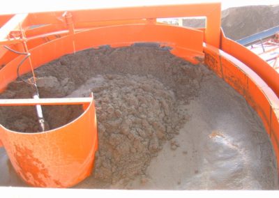 Pan view of Ortner dewatering sand