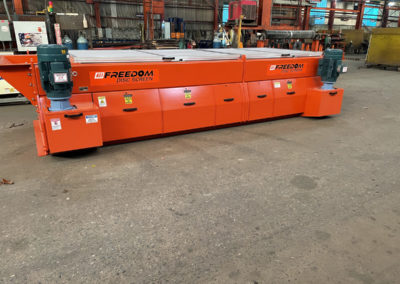 Side view of disc screener machine