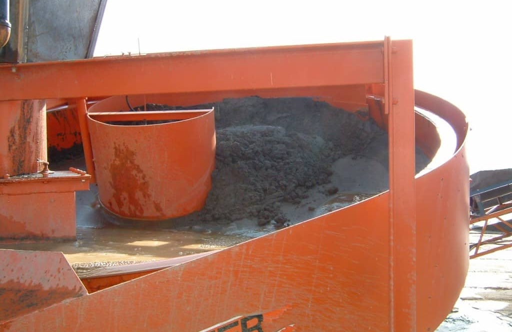 Sand washing with the Ortner